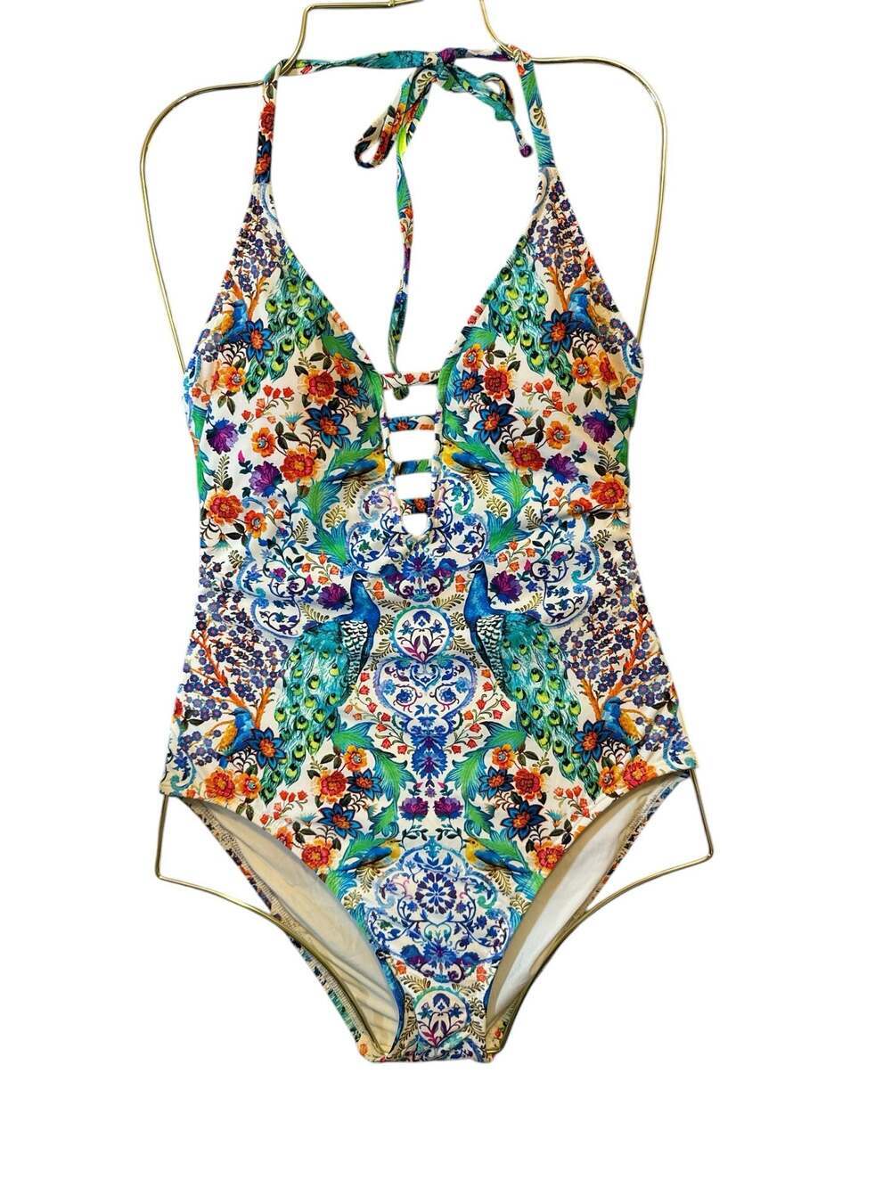 La Blanca Peacock Garden Multi Bar One Piece Swimsuit
